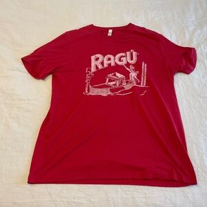Ragu Pasta Sauce Gondola Venice Logo T-shirt Soft Red Rare mens Xl by Canvas